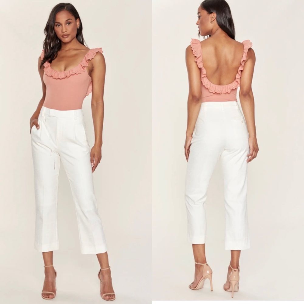 Capri Pants Cotton Natural White Size 0